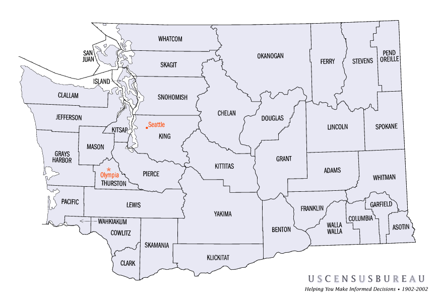 Washington State County Map